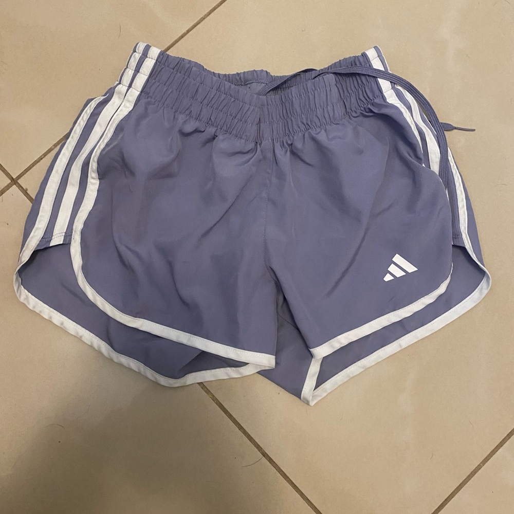 Adidas purple running shorts XS 3” inseam